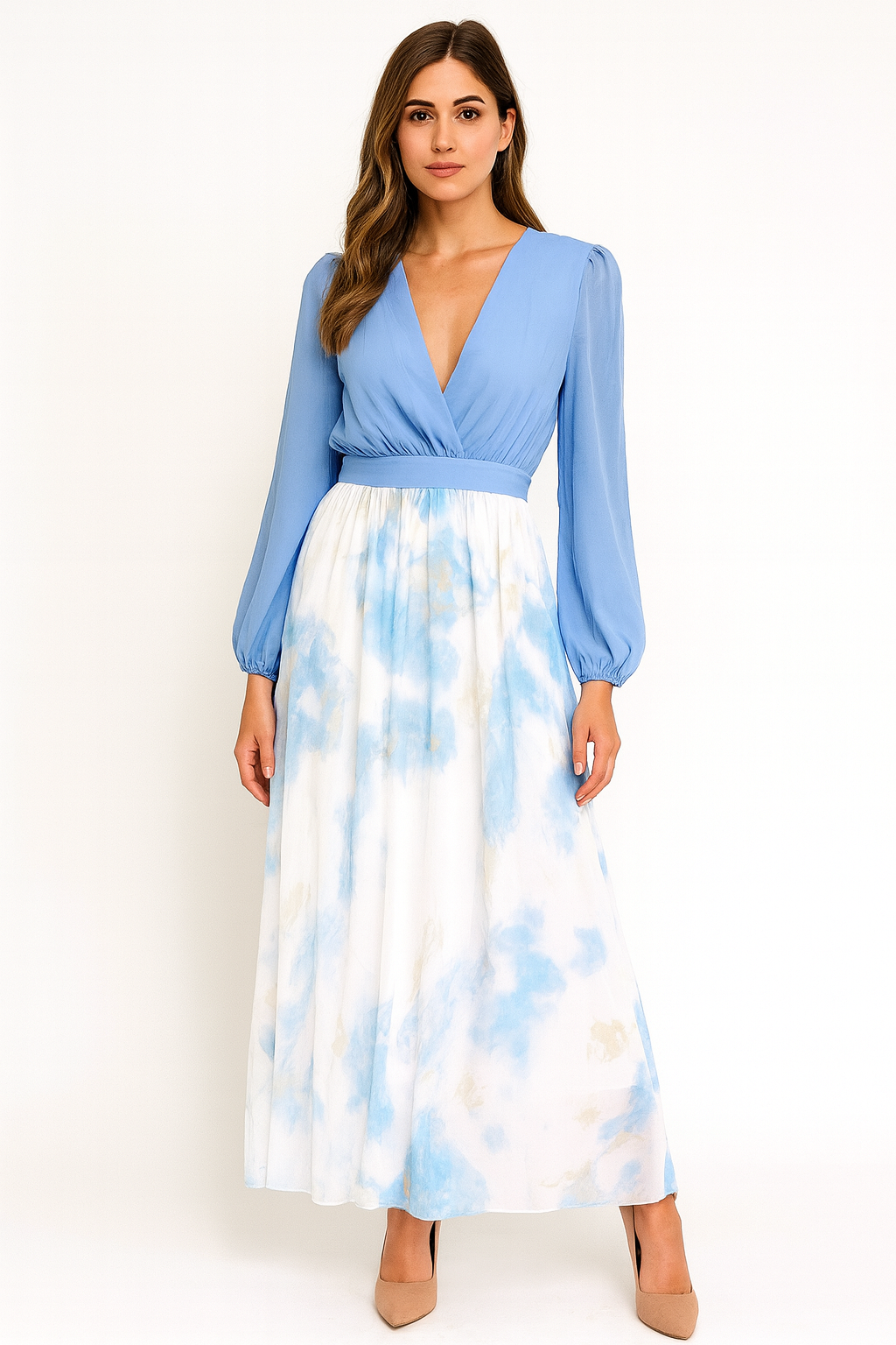 Beautiful Sky Blue One Piece For Ladies