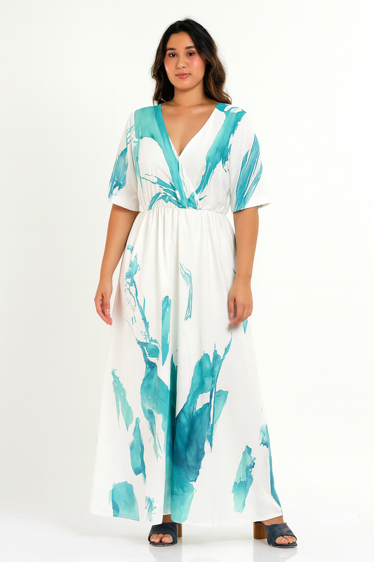 Elegant Look Long Maxi Dress With Belt