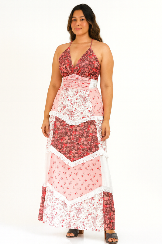 Multiple Pink Shade Dress For Women