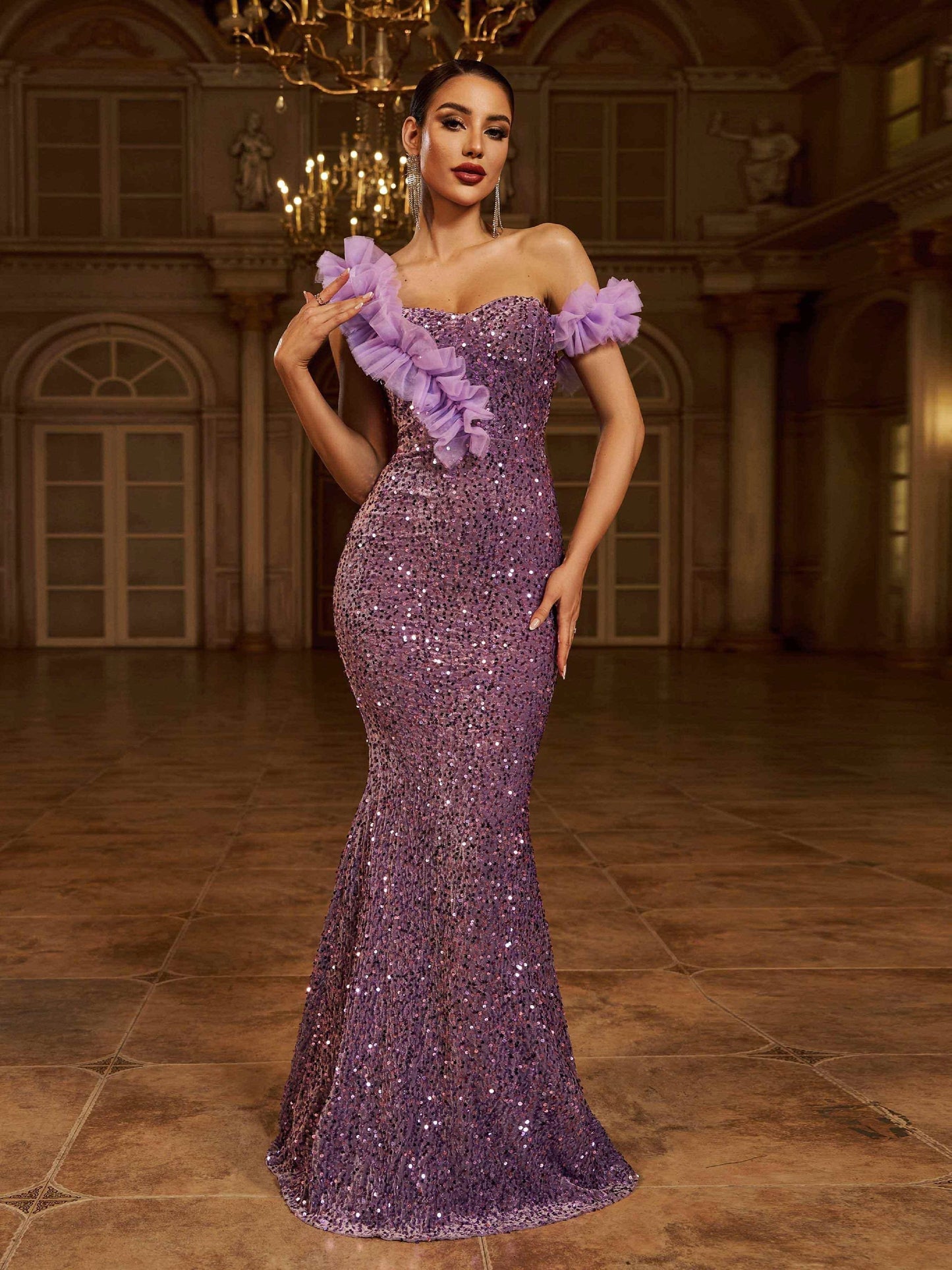 Red Carpet Lavender Gown