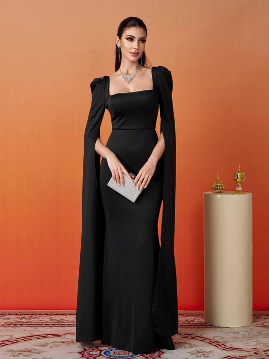 Black Swan Cape Dress