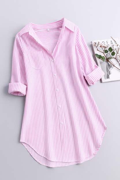 Lite pink dress with V neck