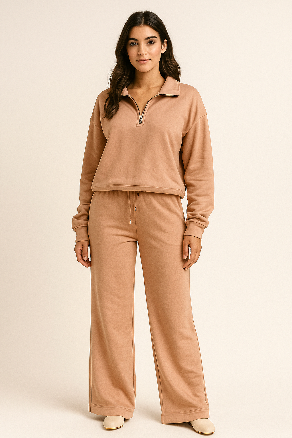 Zip Lock T-Shirt With Long Pant For Women