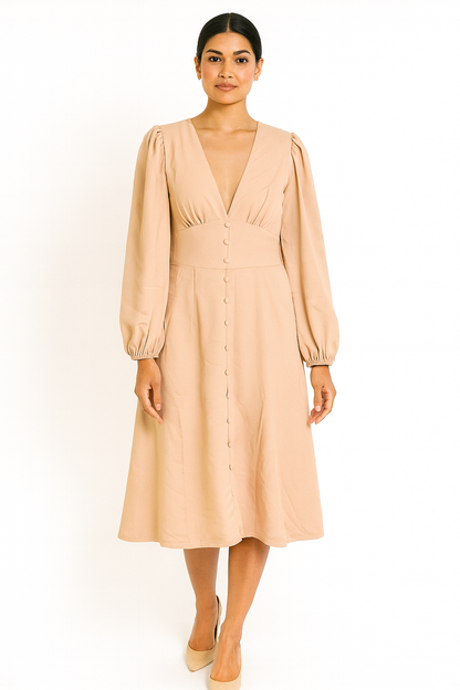Deep Neck With Long And Classy Look Dress For Women