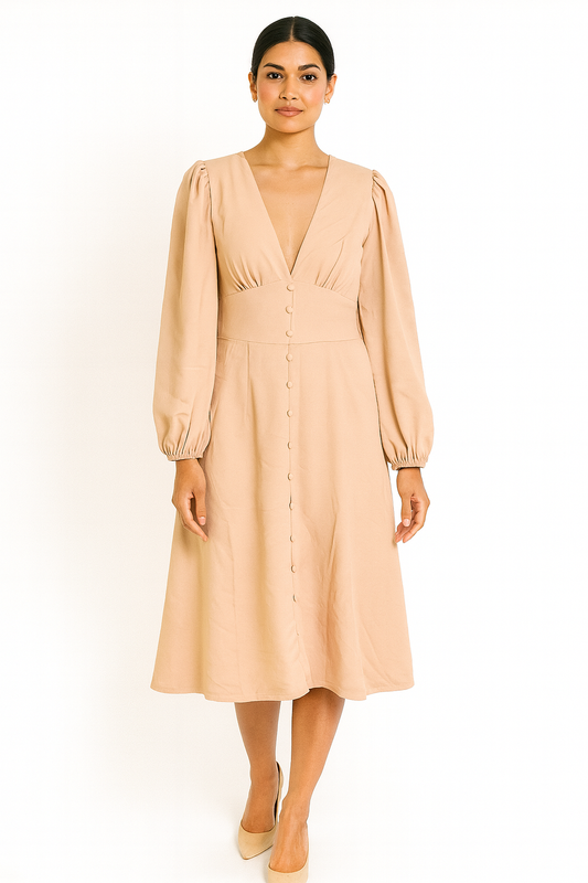 Deep Neck With Long And Classy Look Dress For Women