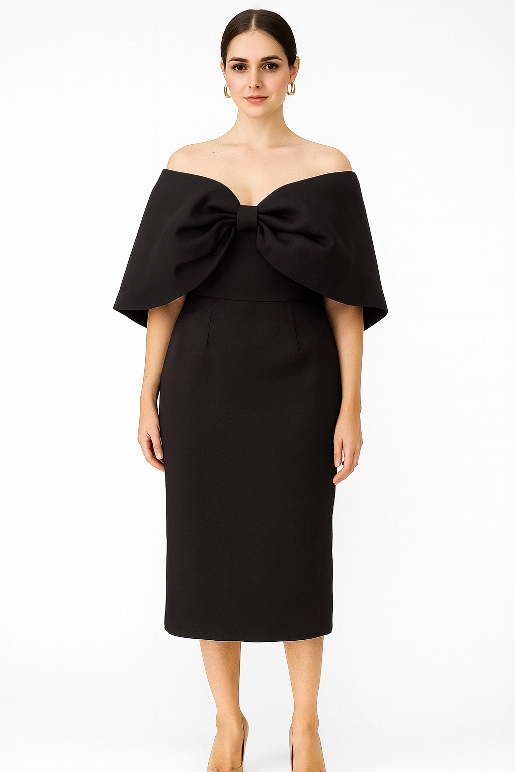 Knot Design For Neck Long Dress For Women