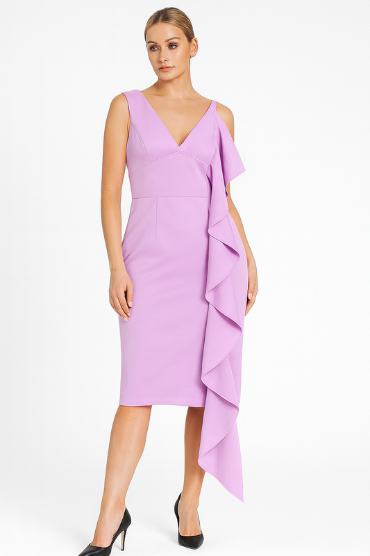 Purple Deep Neck One Piece For Women