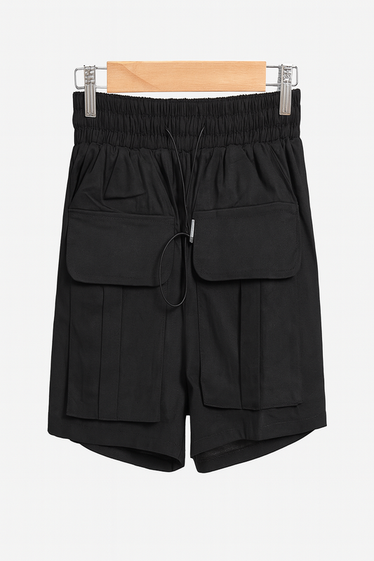 Multiple pocket black cargo pant for girls