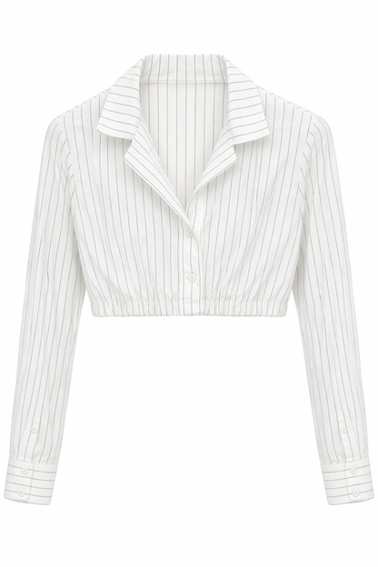 White Long Sleeve Short Blazer For Girls