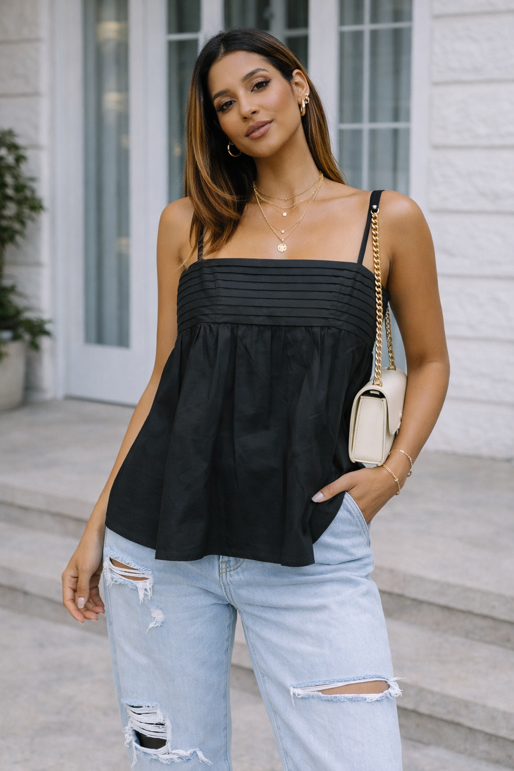 Black Summer Wear Strapless Top For Women
