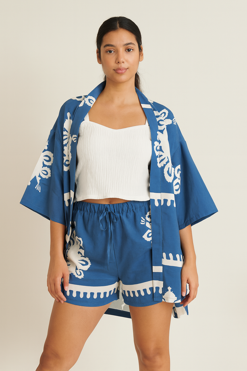 Blue Sea Printed 3Pcs Set For Girls