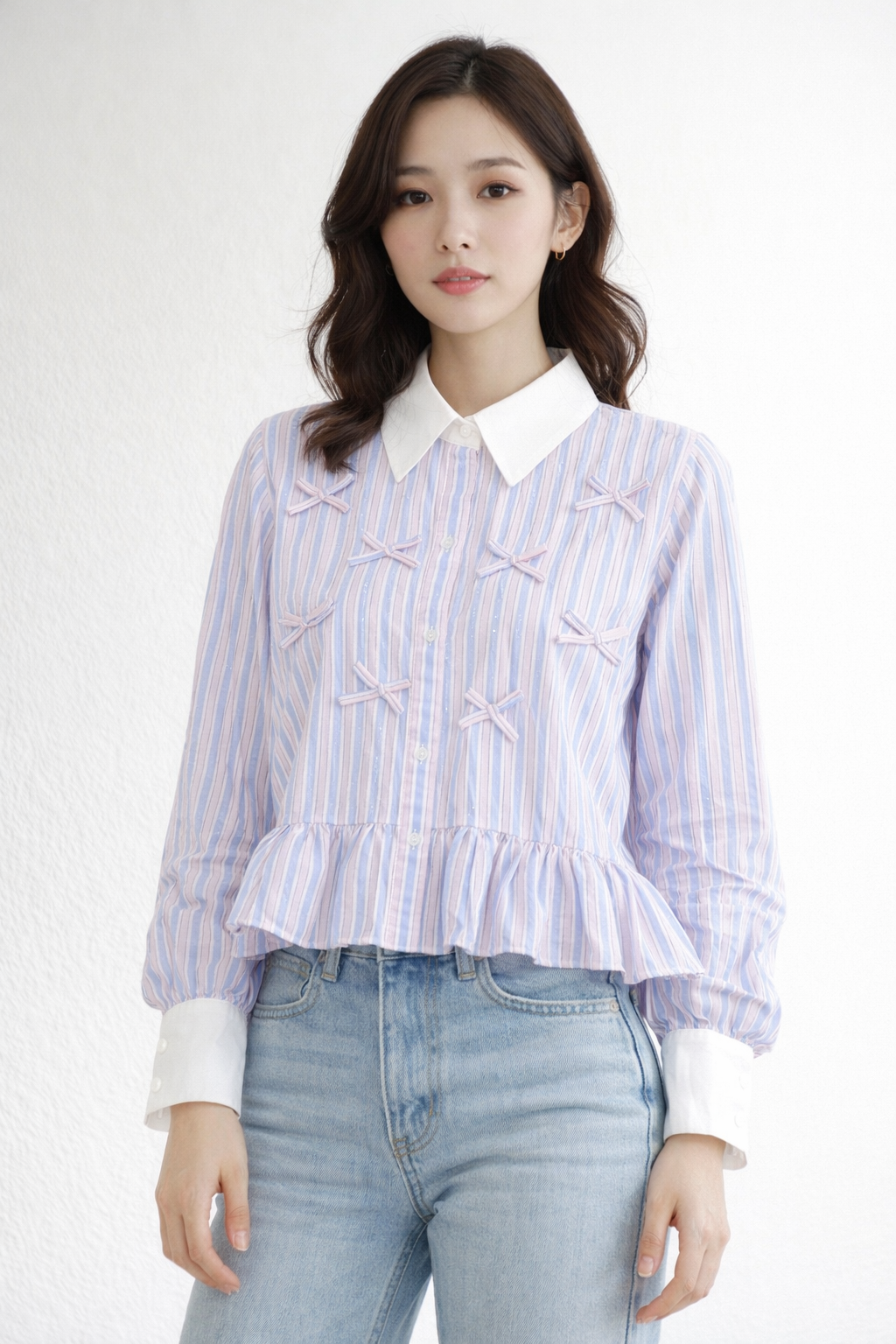 Mini Bow Charm Shirt For Girls