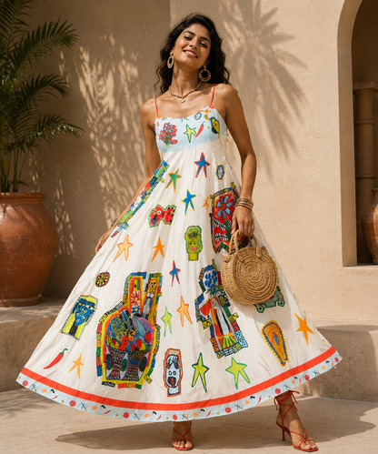 Multi Shaded One Strip Dress