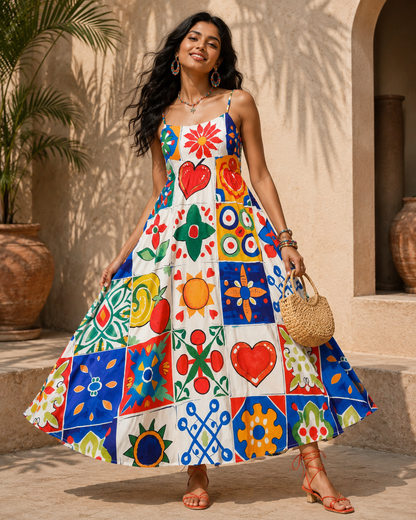 Multi Shaded One Strip Dress