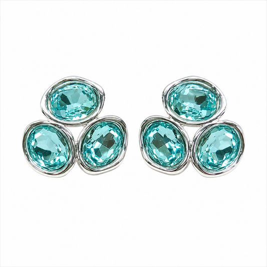 Aqua Bloom Earrings