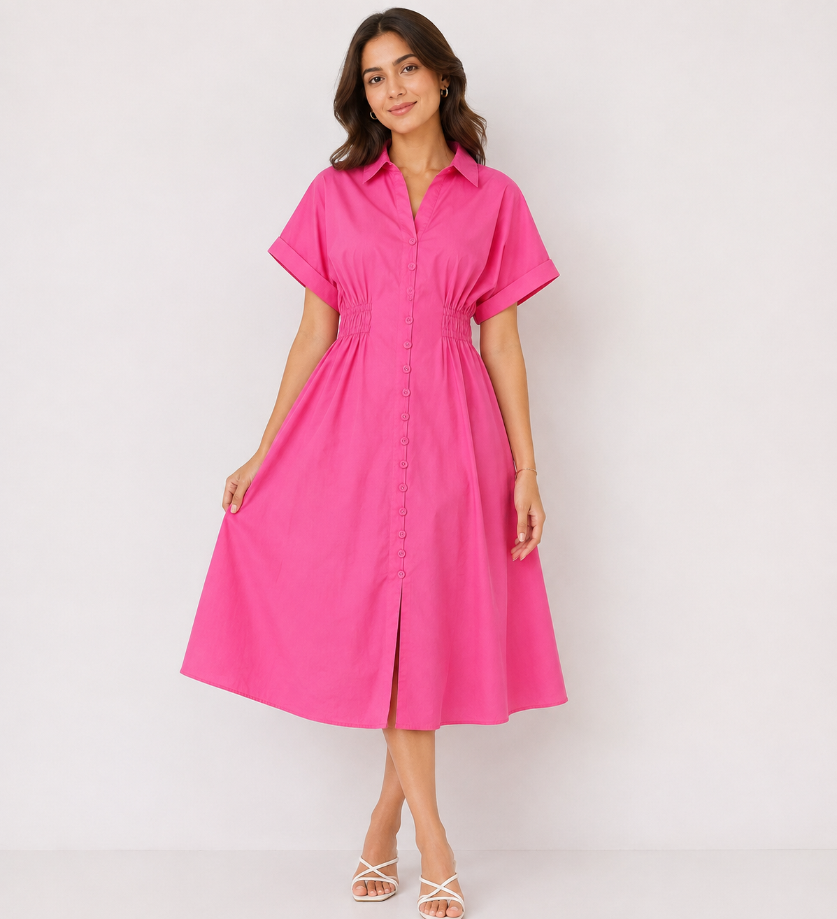 Pink Paradise Shirt Dress