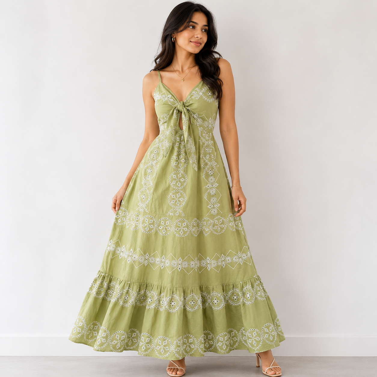 Olive Whisper Dress