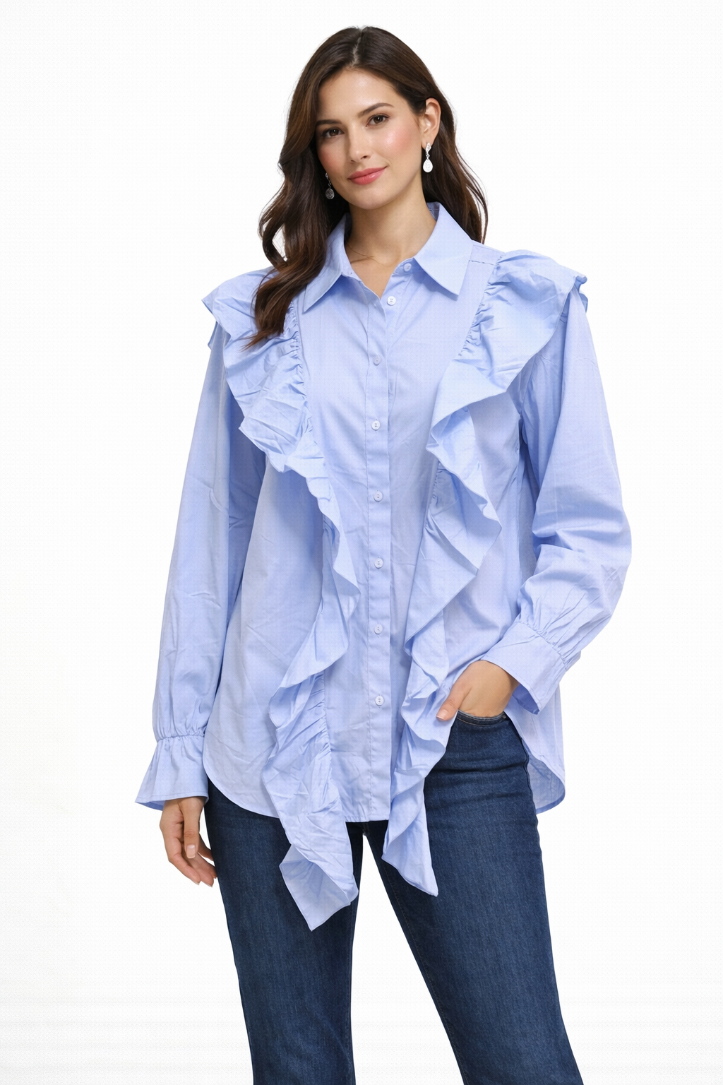 Full Balloon Hand Shirt For Office Wear