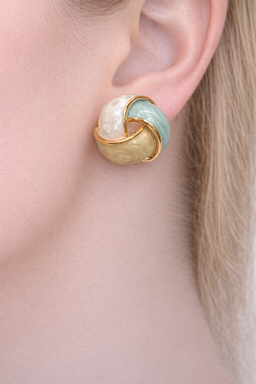 Pastel Orbit Statement Studs