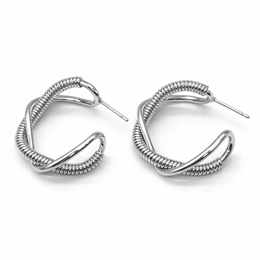 Orbit Coil Hoop Earrings