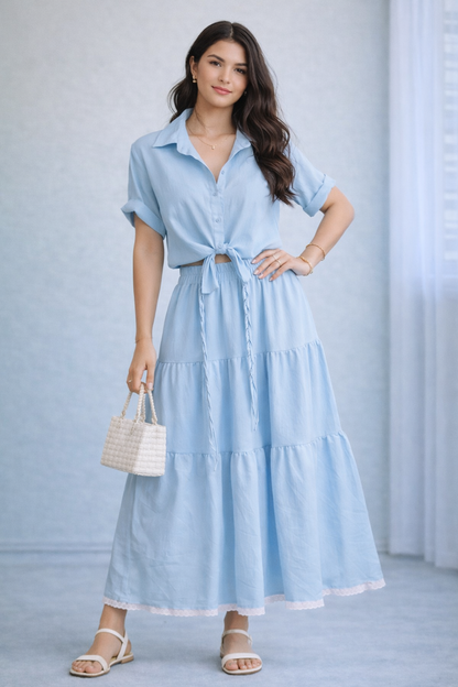 Shirt With Long Skirt For Women