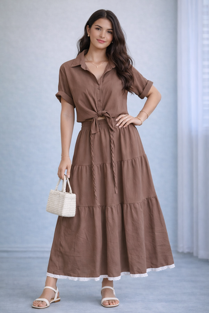 Shirt With Long Skirt For Women