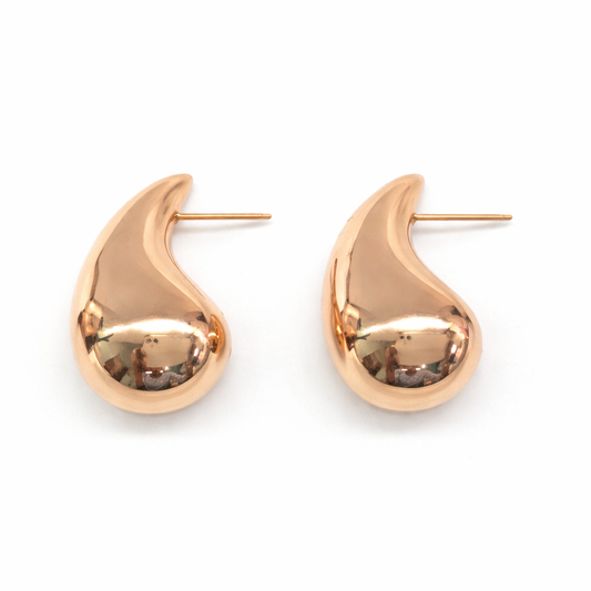 Molten Drop Gold Stud Earrings