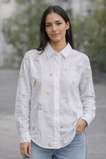 Small Pretty Flower Shirt For Women