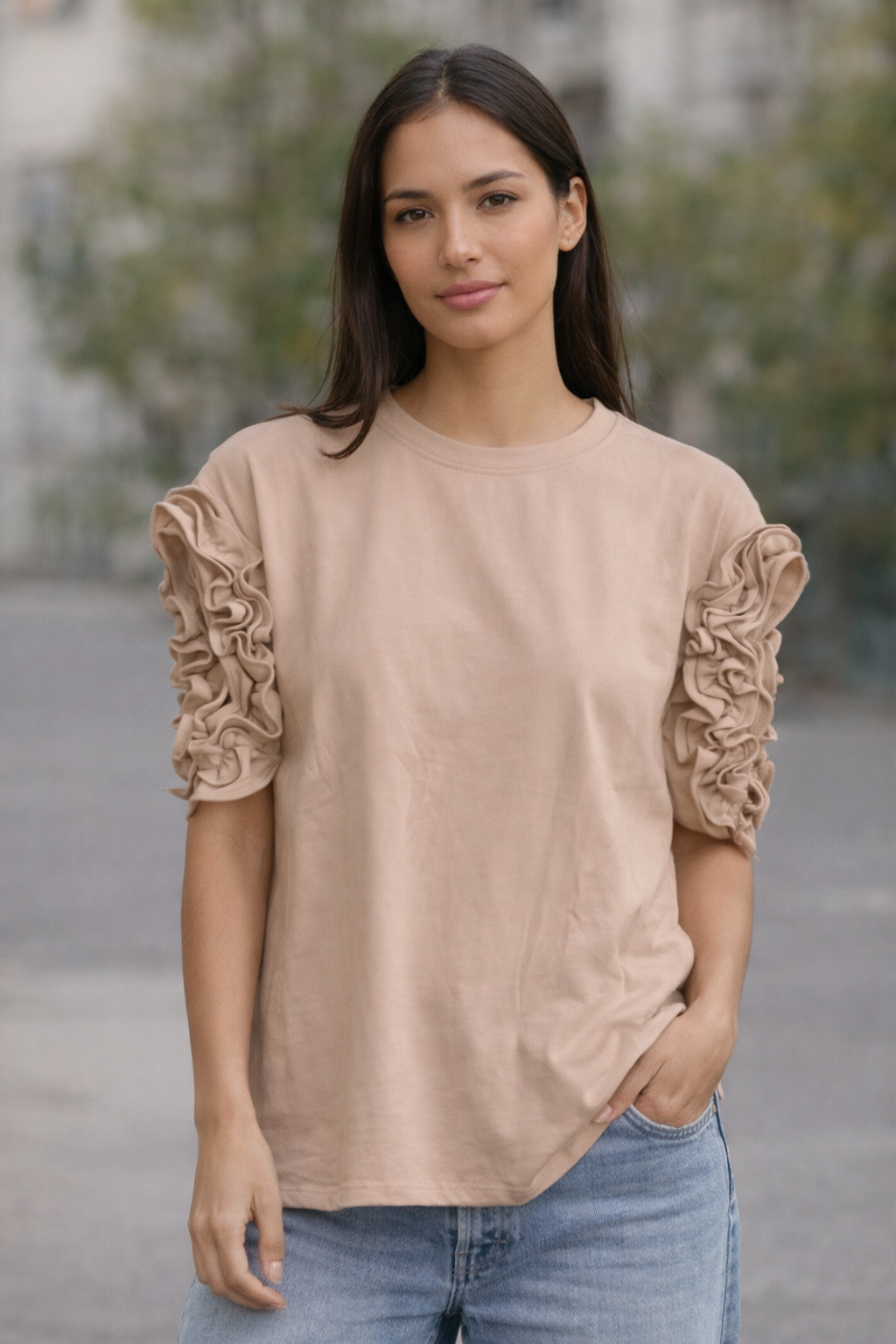 Beautiful Hand Short Top For Ladies