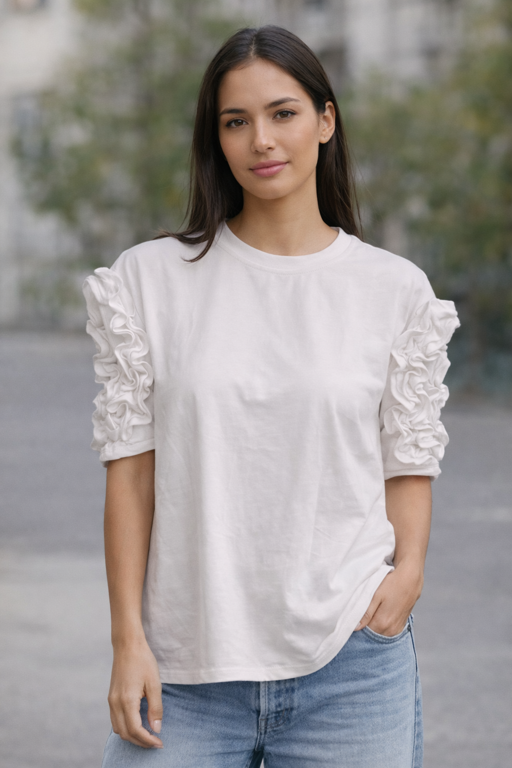 Beautiful Hand Short Top For Ladies