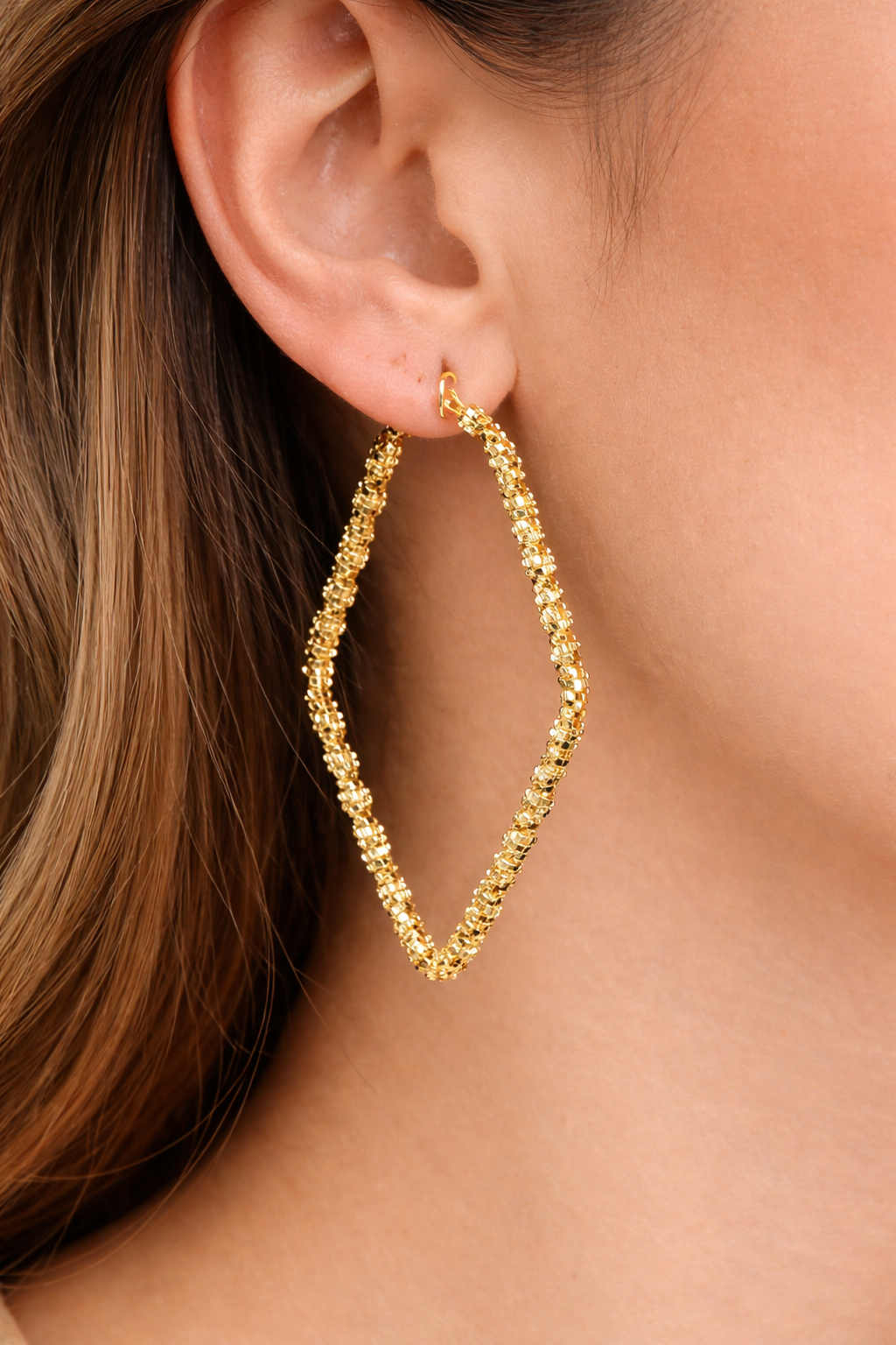 Unique Geometric Style Hoop Earring For Girls