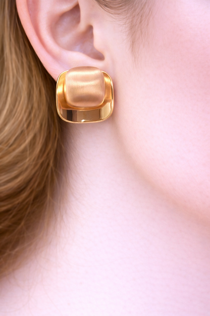 Gilded Duo Square Studs
