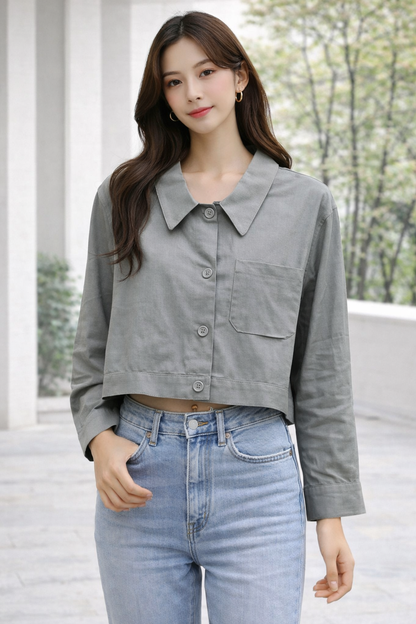 Shirt for women with one side pocket