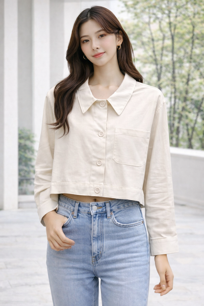 Shirt for women with one side pocket