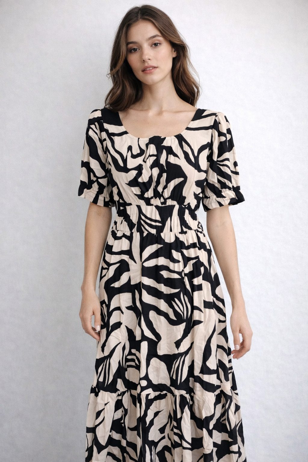 Black colour normal gown
