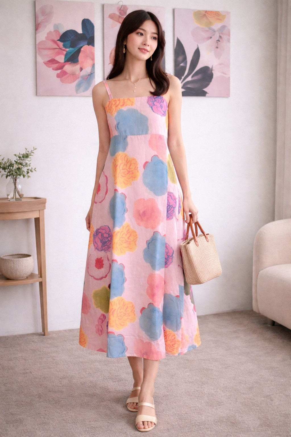 Fabulous Flower Printed Gown For Women