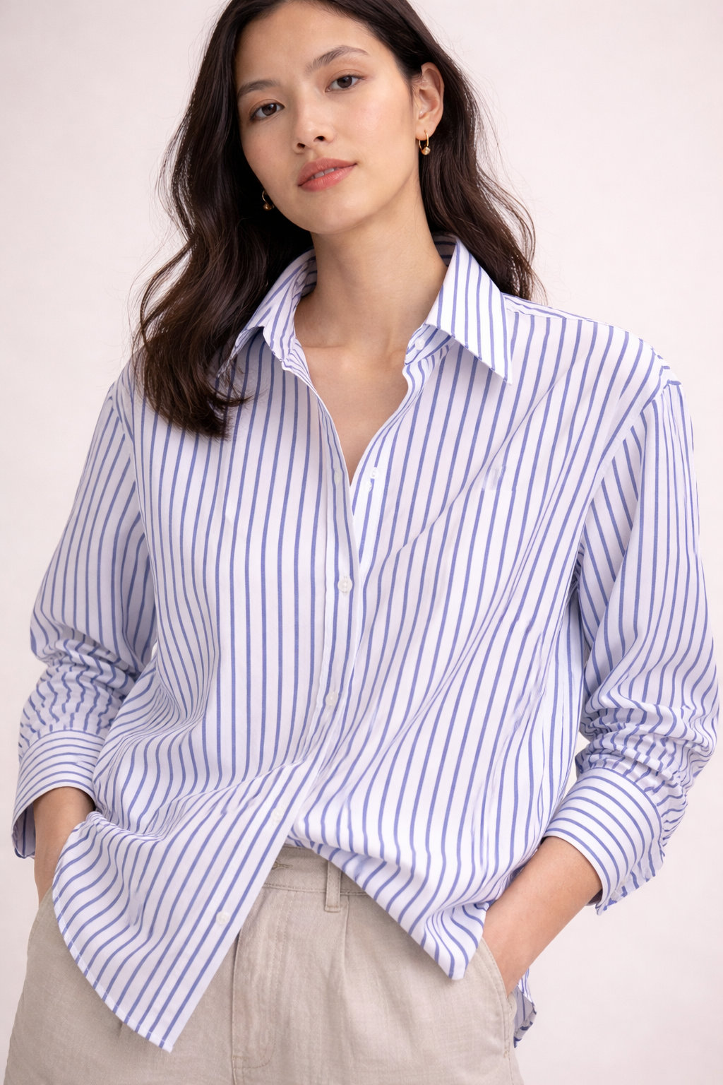 Blue Line Formal Shirt For Girls