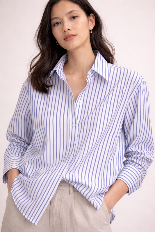 Blue Line Formal Shirt For Girls