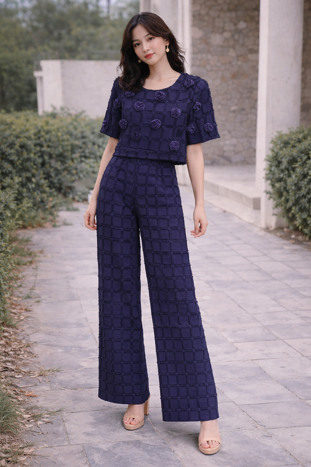 Blue Top With Pant Set For Girls