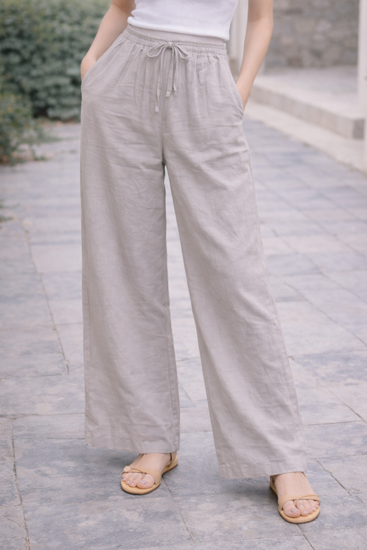 Grey Baggie Style Pant For Girls