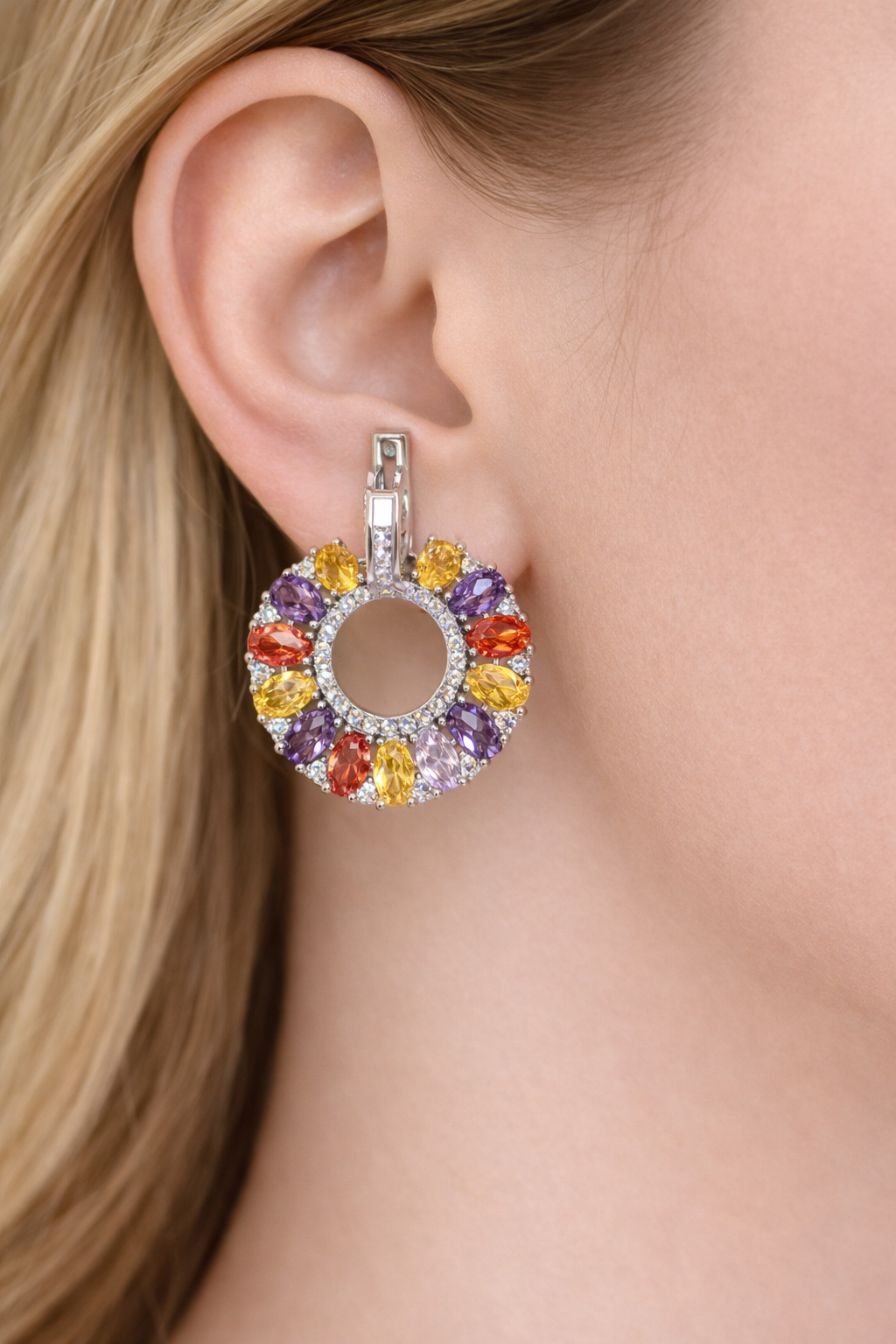 Prism Blossom Hoops
