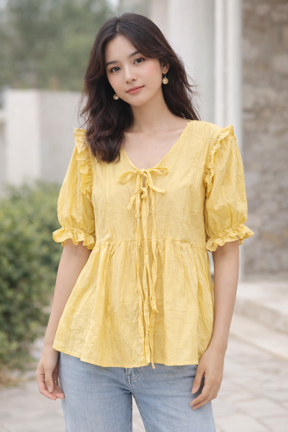 Simple Top Short Sleeve Top For Girls