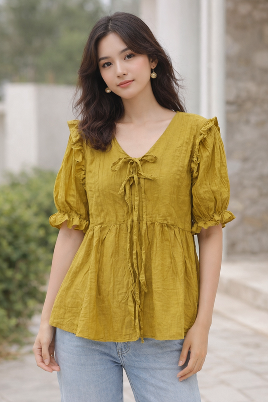 Simple Top Short Sleeve Top For Girls