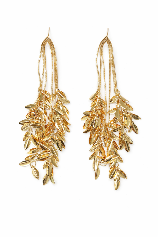 Cascading Leaf Drop Earrings