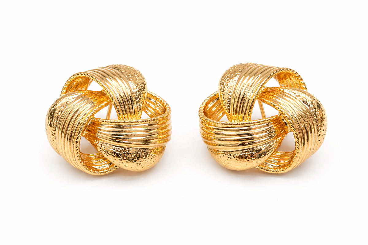 Eternal Knot Textured Studs