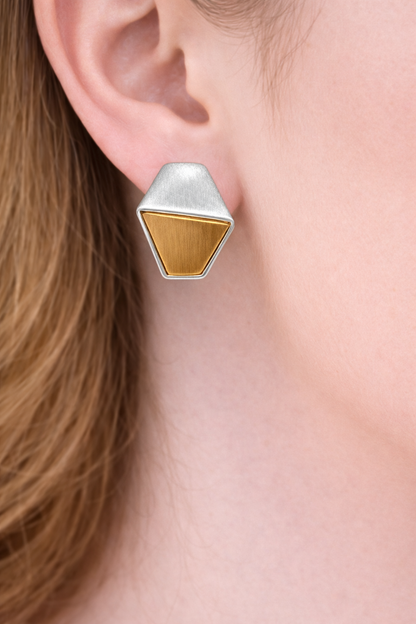 Gold & Silver Statement Studs