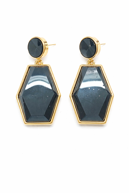 Noir Prism Statement Earrings