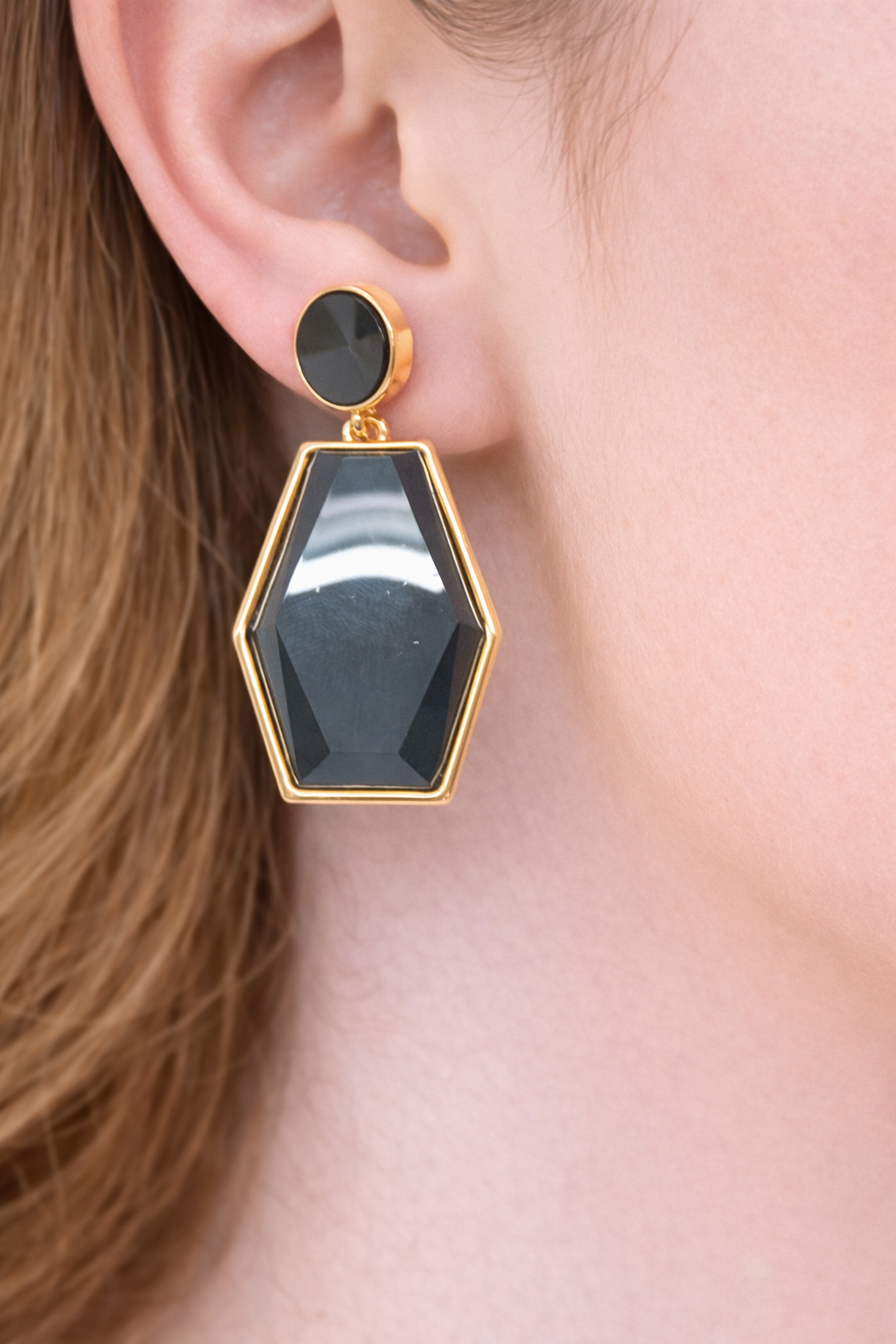 Noir Prism Statement Earrings