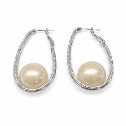 Meridian Teardrop Pearl Hoops