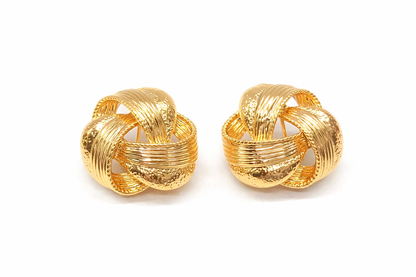 Aurelia Interlock Gold Stud Earrings